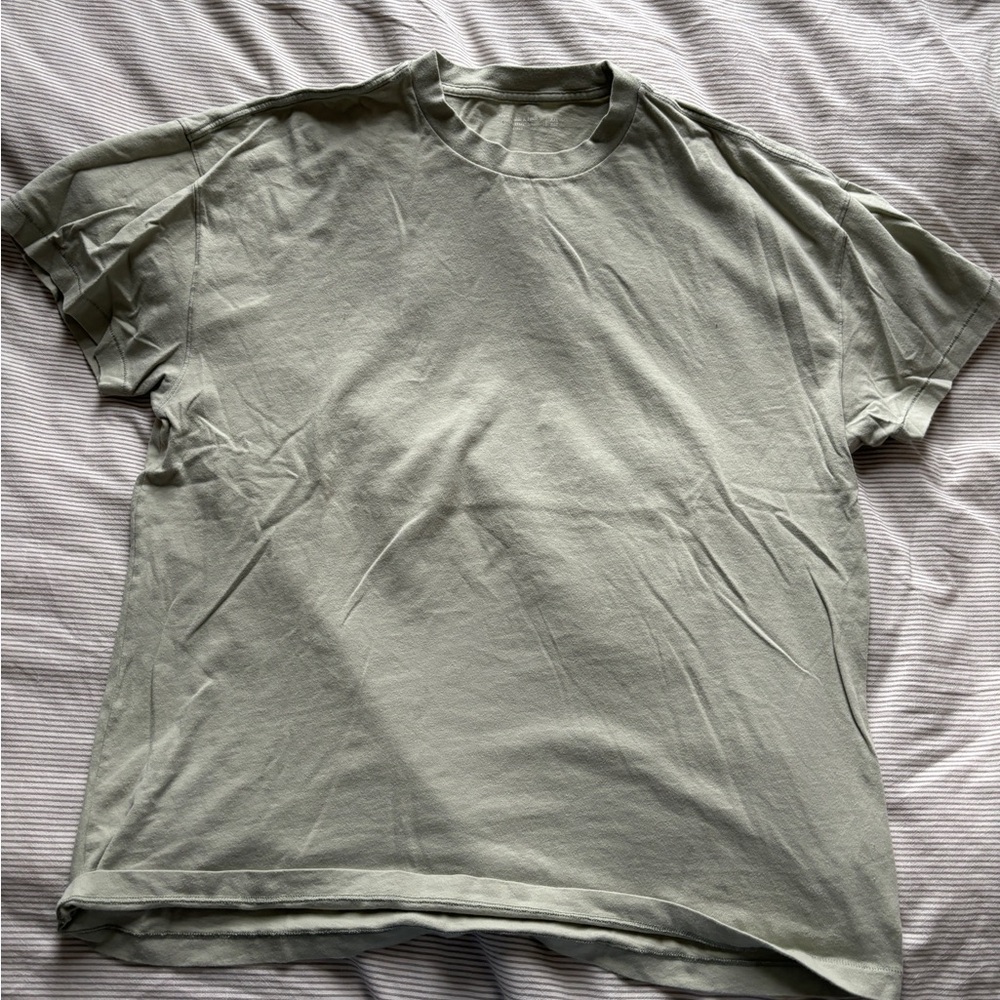 A&F Green Soft Af Relaxed Tee